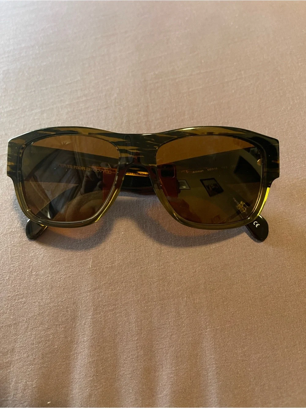 Oliver Peoples Olive Tortoise Square Sunglasses with Brown Lenses